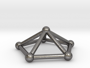 0723 J02 Pentagonal Pyramid V&E (a=1cm) #2 in Polished Nickel Steel