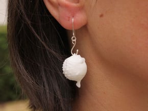 Blowfish Earrings - Hooked in White Processed Versatile Plastic