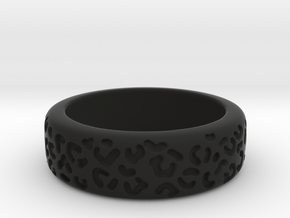 Leopard spot ring multiple sizes in Black Premium Versatile Plastic: 5 / 49