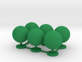 Game Pieces, Large Planet, 6-set in Green Processed Versatile Plastic