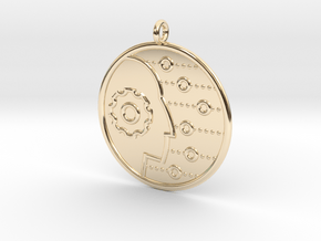 Neural Engineering Symbol in 14k Gold Plated Brass