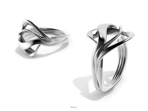 Neutra- Unisex Ring in Fine Detail Polished Silver: 7.25 / 54.625