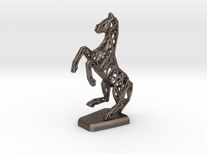 Horse in Polished Bronzed-Silver Steel