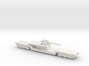 15  cm kanone eisenbahnlafette 1/200 artillery  in White Natural Versatile Plastic