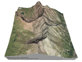 Maroon Bells Map: 6" in Glossy Full Color Sandstone