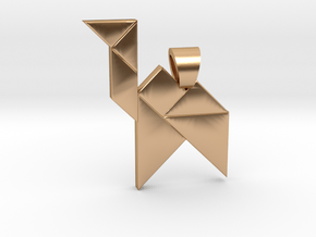 Camel tangram [pendant] in Polished Bronze