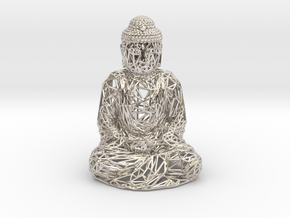 Buddha in Rhodium Plated Brass