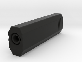 Hexa Silencer (139.5mm Long) (14mm Self-Cutting Th in Black Natural Versatile Plastic