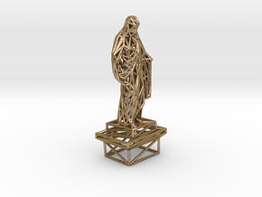 Christ statue in Polished Gold Steel