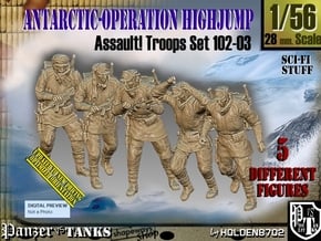 1/56 Antarctic Troops Set102-03 in Tan Fine Detail Plastic