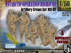 1/56 Antarctic Troops Set103-02 in Tan Fine Detail Plastic