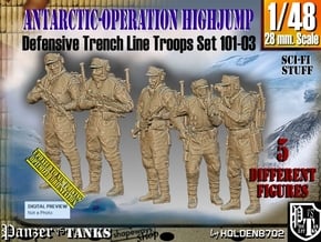 1/48 Antarctic Troops Set101-03 in Tan Fine Detail Plastic