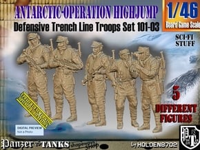 1/46 Antarctic Troops Set101-03 in Tan Fine Detail Plastic