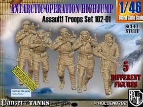 1/46 Antarctic Troops Set102-01 in Tan Fine Detail Plastic