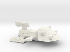 3125 Scale Kzinti Scout Drone War Destroyer (SDW) in White Natural Versatile Plastic