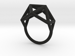 Ring - Latyce in Black Premium Versatile Plastic: 6 / 51.5