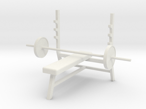 1:48 Bench Press in White Natural Versatile Plastic