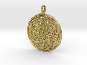 Jelling Style Medallion in Natural Brass