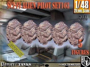 1/48 Sci-Fi Alien Pilots set103 in Tan Fine Detail Plastic