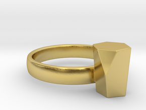 Scutoid Packing Ring  in Polished Brass: 4.5 / 47.75