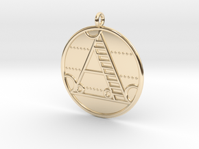 Linguistics Symbil in 14k Gold Plated Brass