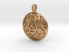 Borre Style Medallion with rope bail in Natural Bronze