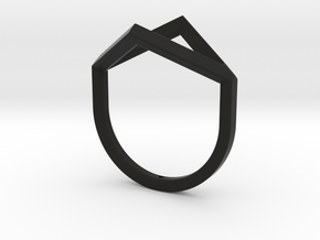 Ring - Portl in Black Premium Versatile Plastic: 6 / 51.5