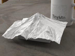 6'' Mt. Hood, Oregon, USA in White Natural Versatile Plastic