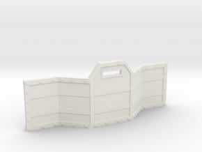 Gun Line Barricade in White Natural Versatile Plastic