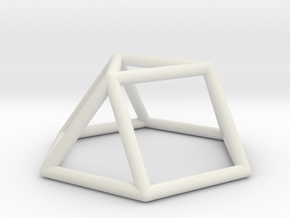 0725 J03 Triangular Cupola E (a=1cm) #1 in White Natural Versatile Plastic