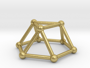 0726 J03 Triangular Cupola V&E (a=1cm) #2 in Natural Brass