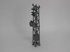 N Scale Distribution Transformer Pylon #1 in Gray Fine Detail Plastic