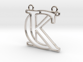 Initials C&K monogram in Platinum