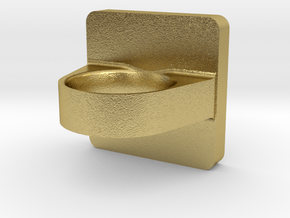 Square Signet Ring - Ring Band in Natural Brass: 4.5 / 47.75