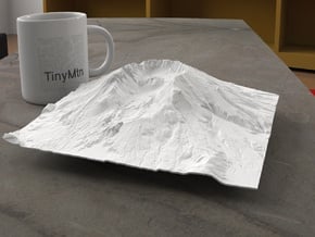 8'' Mt. St. Helens, Washington, USA in White Natural Versatile Plastic