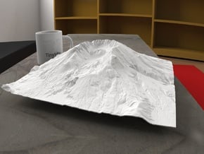 12'' Mt. St. Helens, Washington, USA in White Natural Versatile Plastic