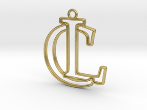 Initials C&L monogram in Natural Brass