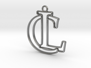 Initials C&L monogram in Natural Silver