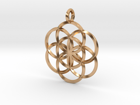 Seed Of Life in Polished Bronze