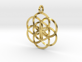Seed Of Life in Polished Brass