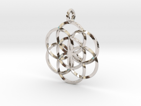Seed Of Life in Rhodium Plated Brass