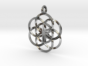 Seed Of Life in Fine Detail Polished Silver