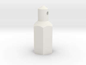 ZC-118 Individual battery post in White Natural Versatile Plastic