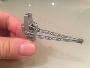 3 to ship crane, movable, 1:200 scale in White Processed Versatile Plastic