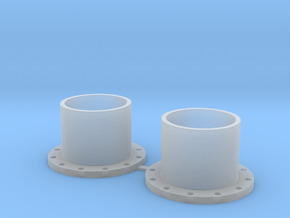 14mm Fuel Pipe Flanges_2 Pack in Tan Fine Detail Plastic
