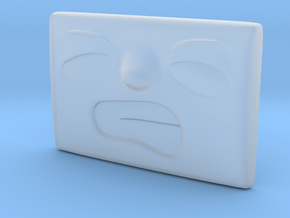 Small Angry Face in Smoothest Fine Detail Plastic