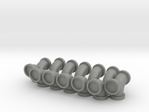 4.8mm Flanged Pipe Fittings 90 Elbows - 10 Pack in Gray PA12