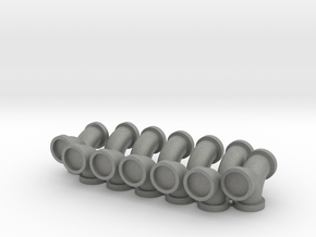 6.4mm Flanged Pipe Fittings 90 Elbow - 10 Pack in Gray PA12