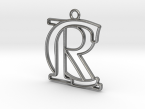 Initials C&R monogram in Natural Silver