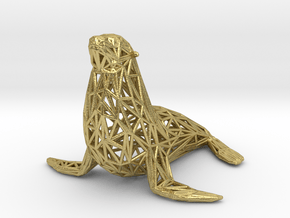 Sea lion in Natural Brass